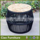 Coffee Table / Side Table With PL Rope & Marble thumbnail-1