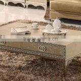 Stainless steel coffee table PU material
