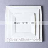 Customized White Ceramic Square Dinner Plates thumbnail-2