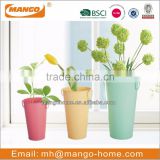 Set of 3 Indoor or Outdoor Colorful Powder Coating Galvanized Metal Flower Pot