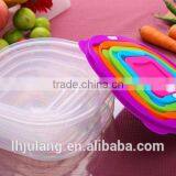BPA-Free Stackable Plastic Food Storage Container Set With Lid/5pcs Plastic Food Storage Container Set thumbnail-2