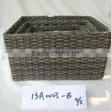 Square PE Plastic Rattan Material Storage Basket Plant Pot thumbnail-1
