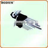 D3006 High Quality 9pcs CR-V Hex Key Wrench Set-short Handle