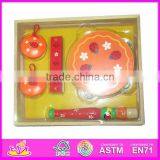 Hot Sale High Quality Wooden Kids Drum, Musical Instruments Wooden Kids Drum , Fashion Wooden Kids Drum W07A033 thumbnail-1