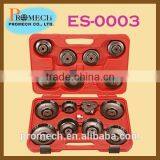High Quality 16 Pc Cup Type Oil Filter Wrench Kit / Car Body Repairing Tools Set