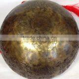 Hand Carving Tibetan Mantra Crafted Buddha and Dorje Himalayan Singing Bowl thumbnail-4