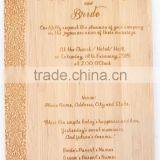 2015 Fancy Wedding Invitation Card Laser Cut Bamboo thumbnail-2