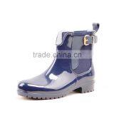 2017 New Design Women Chelsea Ankle Rain Boots With Bukle thumbnail-1