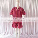 Korean Style Stripe Pajamas for Men With Pocket Elastic Waist 2 Piece Set Hotel Quality Autumn Unisex Pajamas For Sauna thumbnail-1