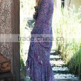 New Style Long Sleeve Chiffon Flirty V Neck Frock Design Maxi Dress Sexy Necked Women Picture HSd5175 thumbnail-4