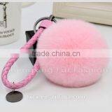 CX-R-24 Keychain Genuine Rex Rabbit Fur Mobile Phone Charm thumbnail-4