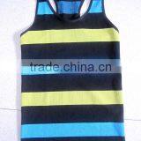 Sexy Stripes Women's Tank Top Racer-back Ribbed Stretch New One Size thumbnail-1
