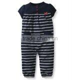 Cotton Soft Big Baby Cotton Pocket Romper for Kids Stripe Toddlers Playsuit thumbnail-1