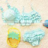 Romantic Purple Swimsuit Two Piece Set Ruffled Bikini Summer Beach Wear thumbnail-2