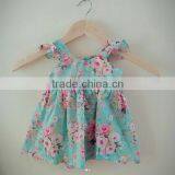 Newest Baby Frock Design Pictures Floral Patterns Dress Girls Cotton Backless Party Dresses Wear thumbnail-3