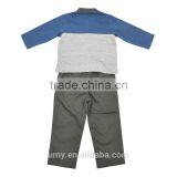 Baby Boy Contrast Color Plain Polo T-shirts Children Clothes Set thumbnail-2