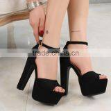 Zm50324b Summer New Style Chunky Heels Ladies Sandal 14cm Women Shoes High Heels thumbnail-1