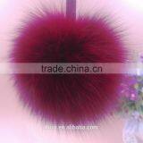 2016 Fashion Cheap Price Bag or Garment Charm 12cm Fox Fur Ball Keychain thumbnail-4