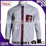 BSCI/SA8000 Executive Solid Latest Shirt Designs for Men Casual Shirt Men's Dress Shirt thumbnail-1