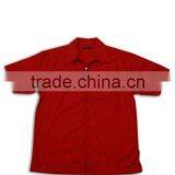 100% Cotton Design China Made Short Sleeve Red Mens Lightweight Cotton Shirts thumbnail-4