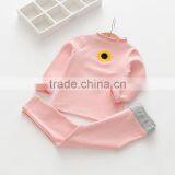 100% Cotton High Quality Solid Color Autumn Embroidery Girls Clothing Sets thumbnail-2