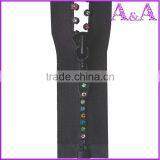 Wholesale Diamond Zipper With Diamond Teeth Different Color and Size thumbnail-4
