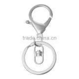 Wholesale Silver Plated Lobster Clasp Findings Simple Metal Key Chain Rings thumbnail-3