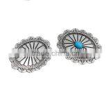 Oval Antique Silver Zinc Based Alloy & Resin Metal Sewing Buttons thumbnail-1