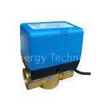 Blue 2 Way Modulating Valve / NPT BSPP Modulating Ball Valve Customized
