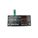 Black 3M467 / 3M468 Flat PET Membrane Switch With Ribbon Circuit