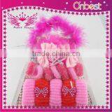 Cheap Cute Butterfly Leather Hair Accessories Set With Pvc Box thumbnail-1