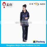 High Quality Hot Sale Balck Reflective Pvc Raincoat for Women thumbnail-1