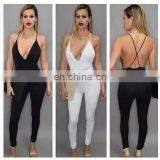 2016 New Black Sleeveless Bandage Jumpsuits Backless Jumpsuits Wholesale Dropshipping Beaded Jumpsuits thumbnail-1
