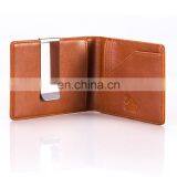 Promotional Genuine Leather Wallet New Fashion Money Clip Credit Card Holder