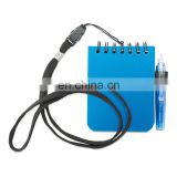 mini portable spiral binding 60pages notebook orgnizer with foldablepen and lanyard