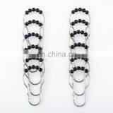 Amazer Shower Curtain Hooks Rings, Stainless Steel Shower Curtain Rings and Hooks-Set of 12-Black thumbnail-3