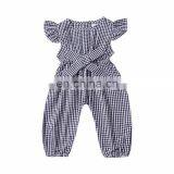 2019 New Summer Baby Girls Plaid Cotton Romper Wholesale Baby Clothing Free Ship thumbnail-3