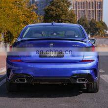 Carbon Black Square Hole Rear Diffuser for BMW 3 Series G20 2018+ MP Style Rear Bumper Lip thumbnail-5