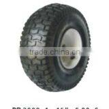 15" X6.00-6 Steel Rim Rubber Pneumatic Lawn Mower Wheel Quality Choice thumbnail-3