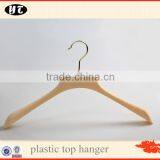 High Quality Plastic Suit Hanger Velvet Hanger With Golden Clips thumbnail-4
