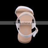 Party Wear Fancy Stylish Flat Buckled up Sandals for Girls With Shiny Upper Material thumbnail-5