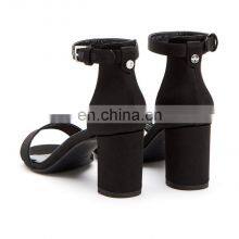 Women High Quality Heel Leather Sandals Shoes Women Ankle Strap Covered Heel Design for Ladies Footwear thumbnail-4