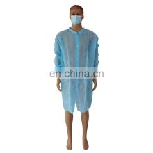 blue PP non woven disposable breathable lab coats