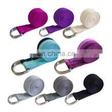 100% Cotton Yoga Strap With Adjustable D-Ring, Improve Flexibility & Strength for Yoga Stretching Fitness thumbnail-1