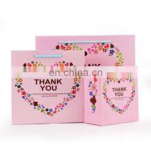 Hot SaleChina Manufacturers Personalised Luxury Boutique Giftbag Packaging Custom Pink Paper Thank You Gift Bags With Logo Print