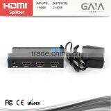 HDMI splitter 1080p 3D supported HS2 HDMI Splitter 1x2 Amplifier Repeater Duplicator Converter Cable
