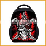 12" 16" Cartoon Trend Kids School Bag Skull Sublimation Backpack