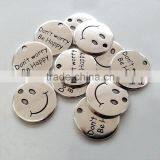 OEM Silver Smiling Word Charms Sisters Customized Letter Charms