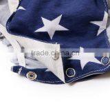 New Design Summer White Star Blue Style Sleeveless Cute Cotton Fancy Baby Girl Rompers thumbnail-6