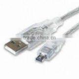 A Crystal Plug to Mini USB Plug USB 2.0 Cable